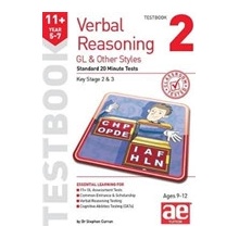 11+ Verbal Reasoning Year 5-7 GL & Other Styles Testbook 2 - Standard 20 Minute Tests Curran Stephen C.Paperback