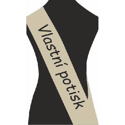 ON-DESIGN Šerpa VLASTNÍ POTISK Barva: champagne, Barva potisku: černá, Fonty písma: Comic Sans MS