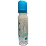 Baby-Nova Стъклено шише Baby Nova - 240 ml, синьо със звезди (43705) - ozone