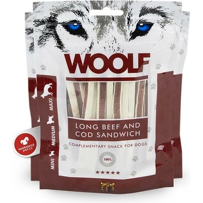 Woolf Soft Long Beef & Cod Sandwich 100 g