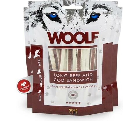 Woolf Soft Long Beef & Cod Sandwich 100 g