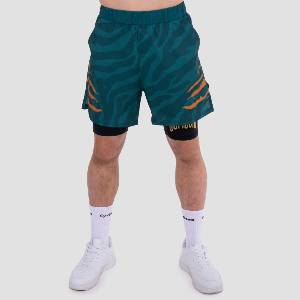 GymBeam Шорти 2 в 1 Grind Teal L