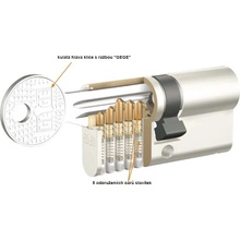 DORMAKABA E-AP 2000, oboustranná, 30/35 mm mosaz poniklovaná