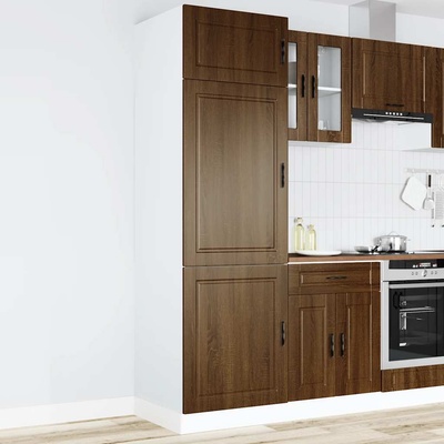 vidaXL Кухненски шкаф Porto, кафяв дъб, инженерна дървесина (854114)