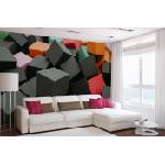 DIMEX ART Самозалепваща се флизелинова фототапета цветни кубчета 375 x 250 см