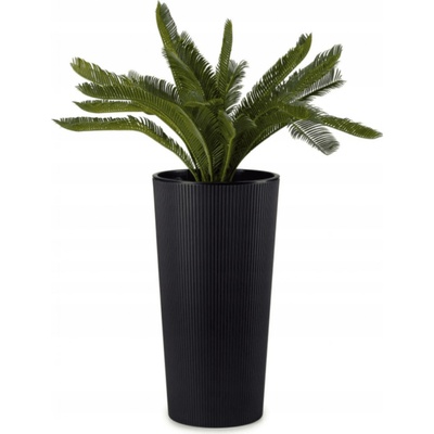 HowHomely Plastový kvetináč URBANIKA ECO 57X29,5 CM ČIERNA