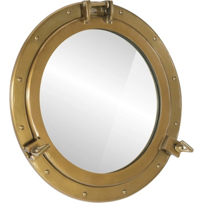 vidaXL Огледало за стена с илюминатор Ø50 см алуминий и стъкло (357854)