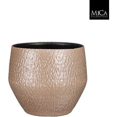 Mica КАШПА КЕРАМИЧНА КРЪГЛА morris Ø28х25см ТАУПЕ (1111696)