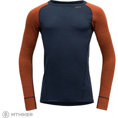 Devold Duo Active Merino 205 Shirt pánské funkční triko modrá/oranžová – Zboží Dáma