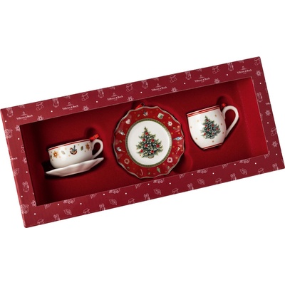 Villeroy & Boch Závesné ozdoby súprava riadu červená Toy's Delight Decoration, 3 ks