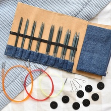 KnitPro Indigo Wood set vyměnitelných jehlic 13cm