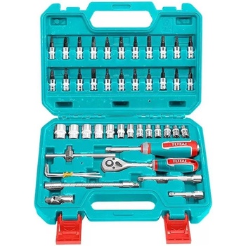 TOTAL Гедоре 46 части, 1/4", TOTAL THT141462 Industrial, Cr-V стомана (UNI-011538)