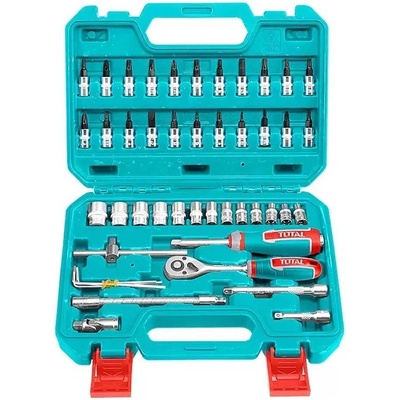 TOTAL Гедоре 46 части, 1/4", TOTAL THT141462 Industrial, Cr-V стомана (UNI-011538)