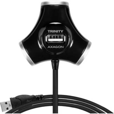 HUB USB2-А to 4xUSB2 A, Trinity, 1.2m, AXAGON HUE-X3B (HUE-X3B)