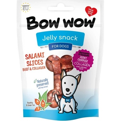 Bow wow poch. Salámová kolečka hovězí a kolagen 80 g