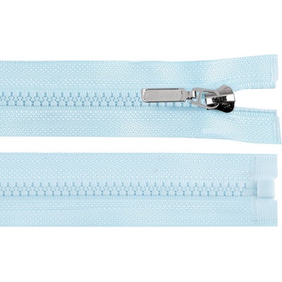 Prima-obchod Kostěný zip No 5 délka 50 cm s ozdobným jezdcem, barva 183 modrá ledová