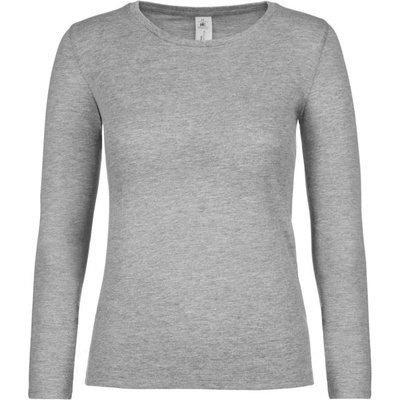 B&C Tričko B&C E150 LSL dámské dlouhý rukáv COT 01006T62000 Šedá sport