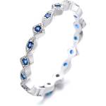 Silenti Jewelry Сребърен пръстен "Синьо Око" - 6 - 52мм (16.6мм диам. )
