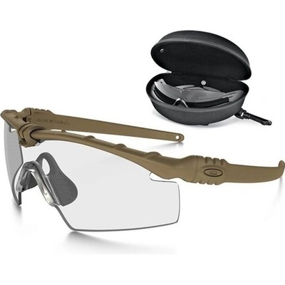 Strelecké okuliare Oakley M-Frame 3.0 Array SI 2 sklá Číre + Dymovo sivé, Piesková