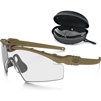 Strelecké okuliare Oakley M-Frame 3.0 Array SI 2 sklá Číre + Dymovo sivé, Piesková