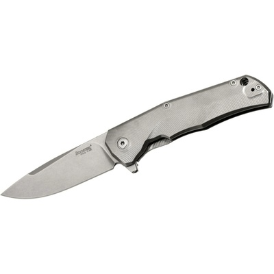 Lionsteel Skládací nůž M390 čepel, Titanová rukojeť MODRÉ Acc. IKBS dřevěná KRABIČKA KIT TRE BL