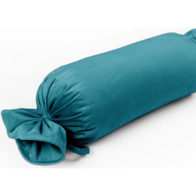 Biante Zamatový vankúš valec bonbon Velvet Prémium SVP-035 Tyrkysovo modrý 15x40