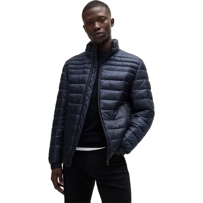 Boss Яке Boss Men's Orange Water-Repellent Padded Short Puffer Jacket - Dark Blue 404