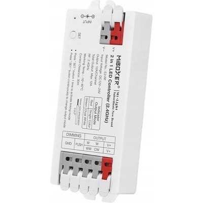 Mi-Light Bezdrátový ovladač 12A RF 2.4G pro 4 zóny, Mono/CCT