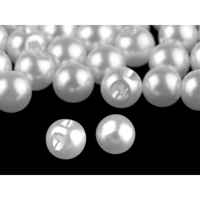 Prima-obchod Perla k našití / knoflík Ø8 mm, barva 1 bílá perleť