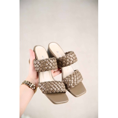 Moda Trend Дамски чехли с ток - Визон 304292 (304292_Визон)