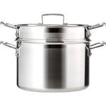 Le Creuset Тенджера с вложка за готвене на пара и варене на паста 3-ply 20 см (96200520001000)