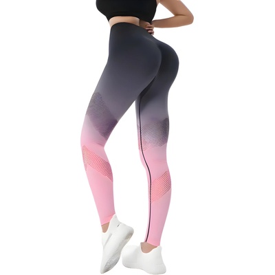 HARAHU Push Up Legíny DY-24927 Čierna/Ružová