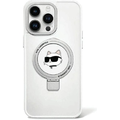 KARL LAGERFELD Кейс Karl Lagerfeld KLHMP15MHMRSCHH за iPhone 15 Plus 6.7", бял / бял, твърд, Ring Stand Choupette Head MagSafe (3666339168643)