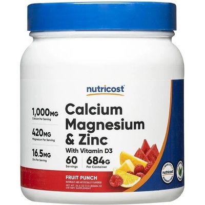 Nutricost Calcium + Magnesium + Zinc with Vitamin D3, плодов пунш, 325 g, Nutricost (57104 (387203) NC)