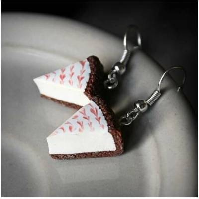 CircusMind sladké náušnice Fimo cheesecake S4601