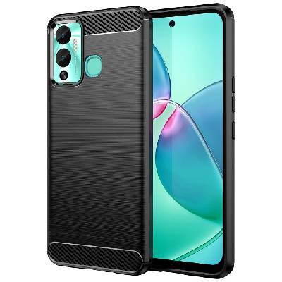 Кейс HQWear Carbon Case за Infinix Hot 12 Play NFC / Hot 12 Play, черен (9145576275429)
