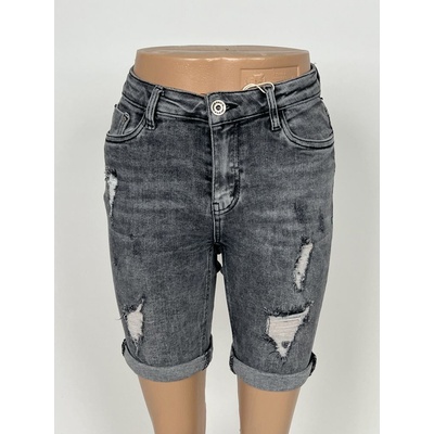 M.Sara dámské šedé džínové kraťasy ZORA Šedá