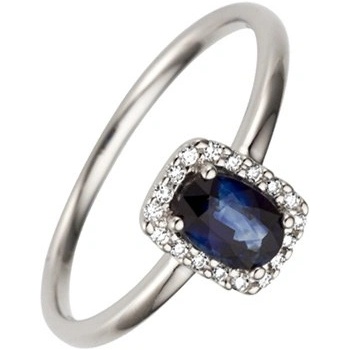 Burkhardt and Bischoff Пръстен от бяло злато със сапфир и диаманти Burkhardt and Bischoff 573166 (573166)