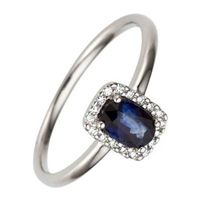 Burkhardt and Bischoff Пръстен от бяло злато със сапфир и диаманти Burkhardt and Bischoff 573166 (573166)