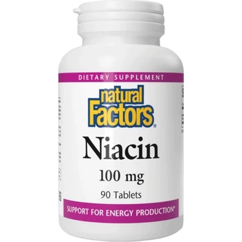 Natural Factors Niacin 100 mg, 90 Tablets
