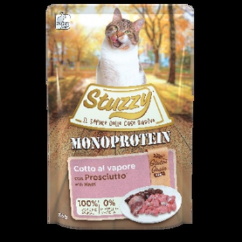 Stuzzy Monoprotein Grain& Gluten Free With Ham - Пауч за израснали котки с прошуто, 85 гр
