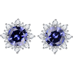 Silenti Jewelry Сребърни обеци "Танзанит