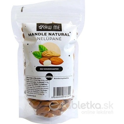 Raw Me Mandle Natural nelúpané 200 g