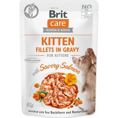 Brit Care Cat Kitten Fillets in Gravy Savory Salmon 85 g