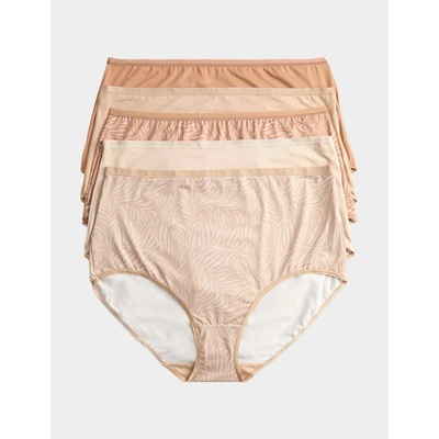 Marks & Spencer Бикини с талия от микрофибър, без видим подгъв, 5 броя в опаковка Marks & Spencer Marks & Spencer | Bezhov | ЖЕНИ | XL