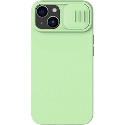 Nillkin Кейс с протектор за камера Nillkin CamShield Silky за iPhone 14 Plus, 6.7", 2022, мента (6902048249318)