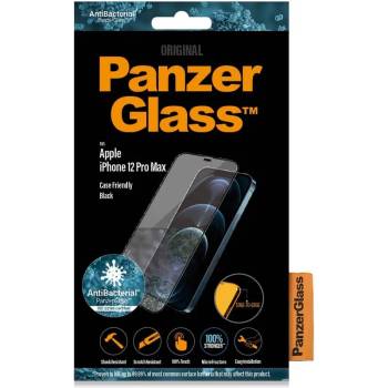 Panzer Стъклен Протектор за iPhone 12 Pro Max, PANZERGlass Antibacterial, Черен (5711724027123)