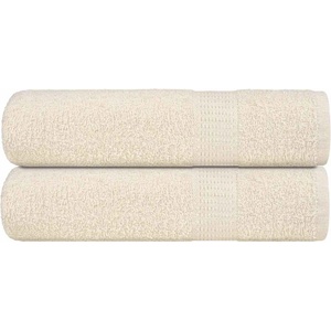 vidaXL Кърпи за баня FROGN 2 бр. кремави 100x150 см 360 г/м2 (137004)