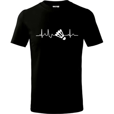 EKG Badminton košík tričko dětské bavlněné černá