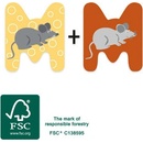 Small Foot drevené písmeno M